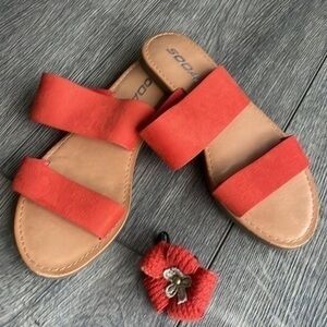 Soda shoes slippers orange coral size 7 Streetwear Balletcore